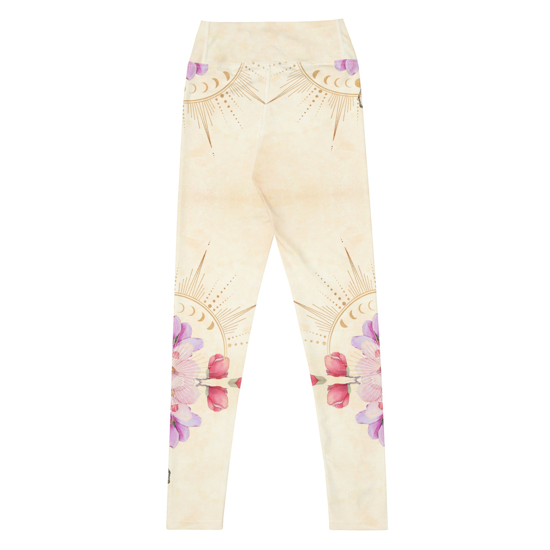 Goldene Magnolie symmetrisch / Leggings
