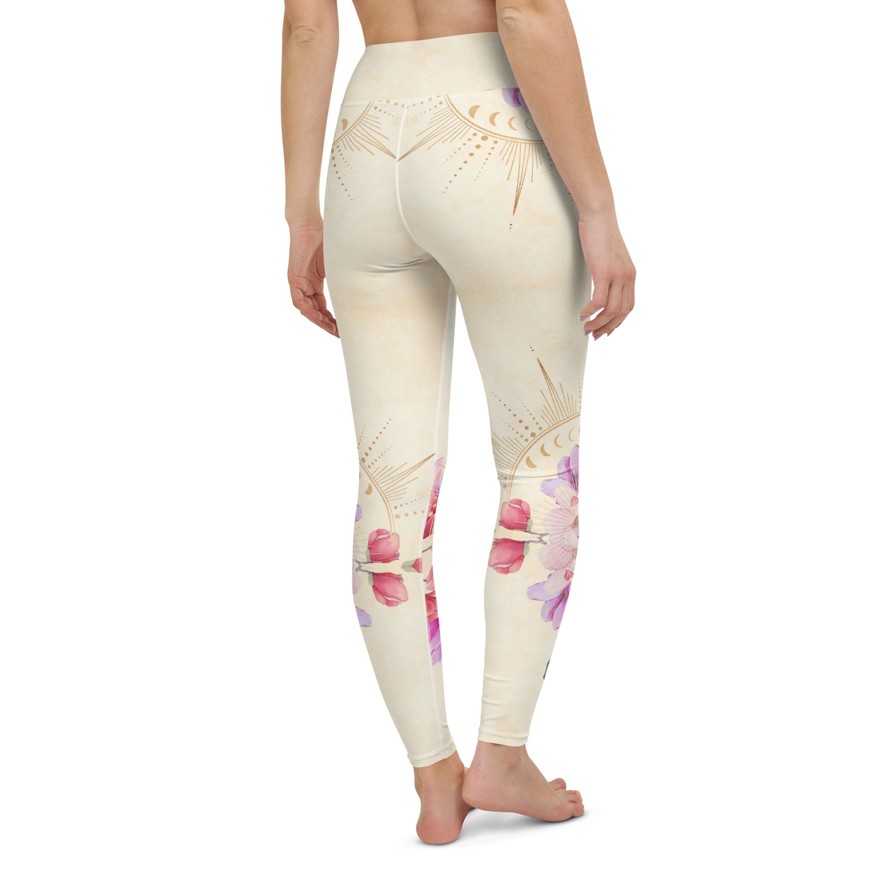 Goldene Magnolie symmetrisch / Leggings