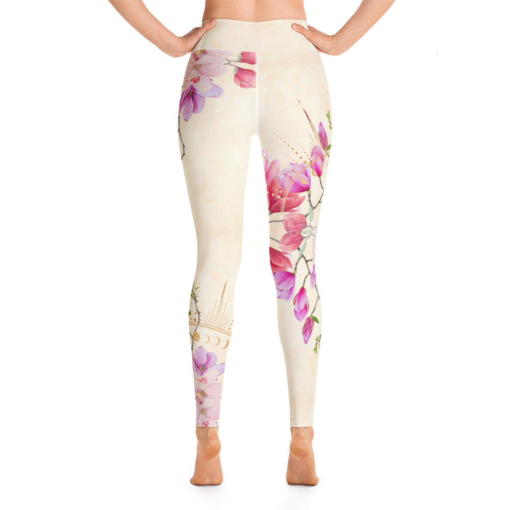 Goldene Magnolie asymmetrisch / Leggings
