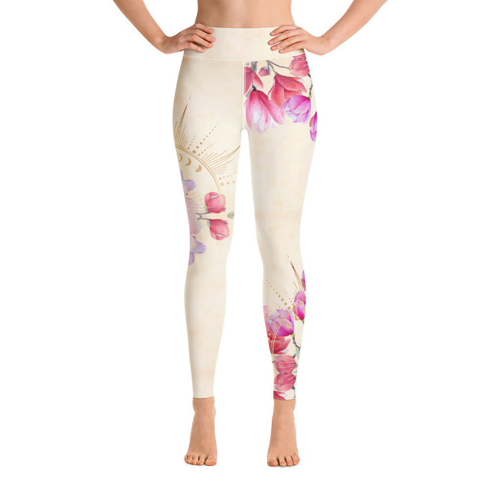 Goldene Magnolie asymmetrisch / Leggings