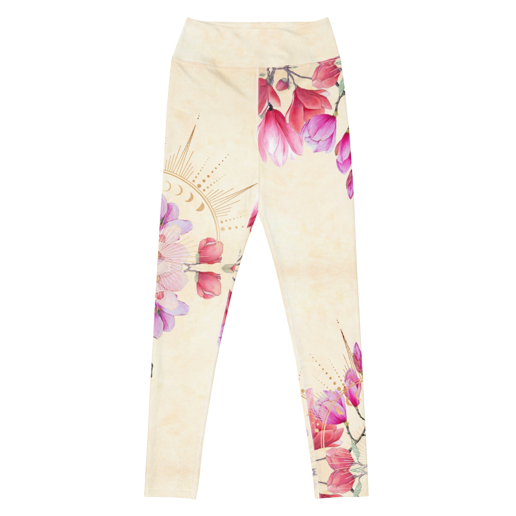 Goldene Magnolie asymmetrisch / Leggings