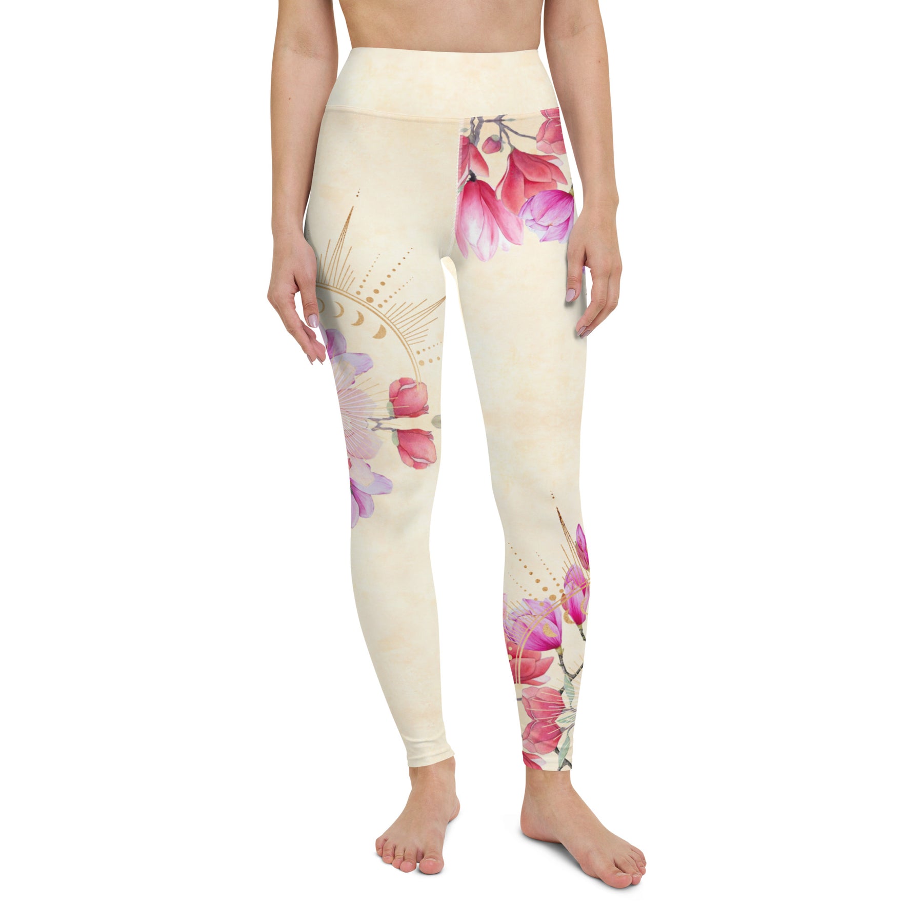 Goldene Magnolie asymmetrisch / Leggings