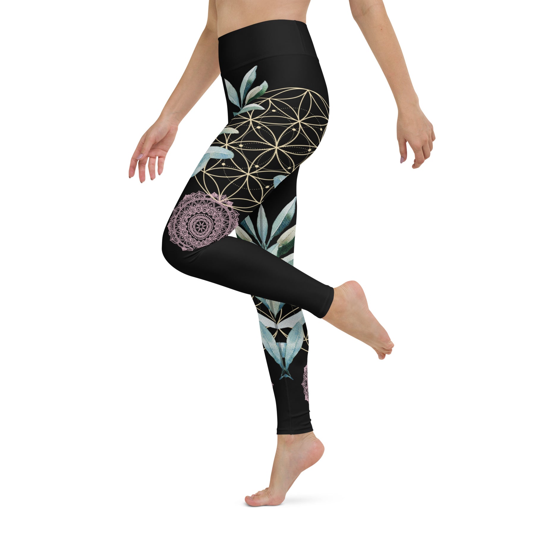 Mandala Golden Bloom asymmetrisch / Leggings