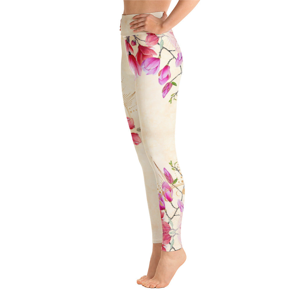 Goldene Magnolie asymmetrisch / Leggings