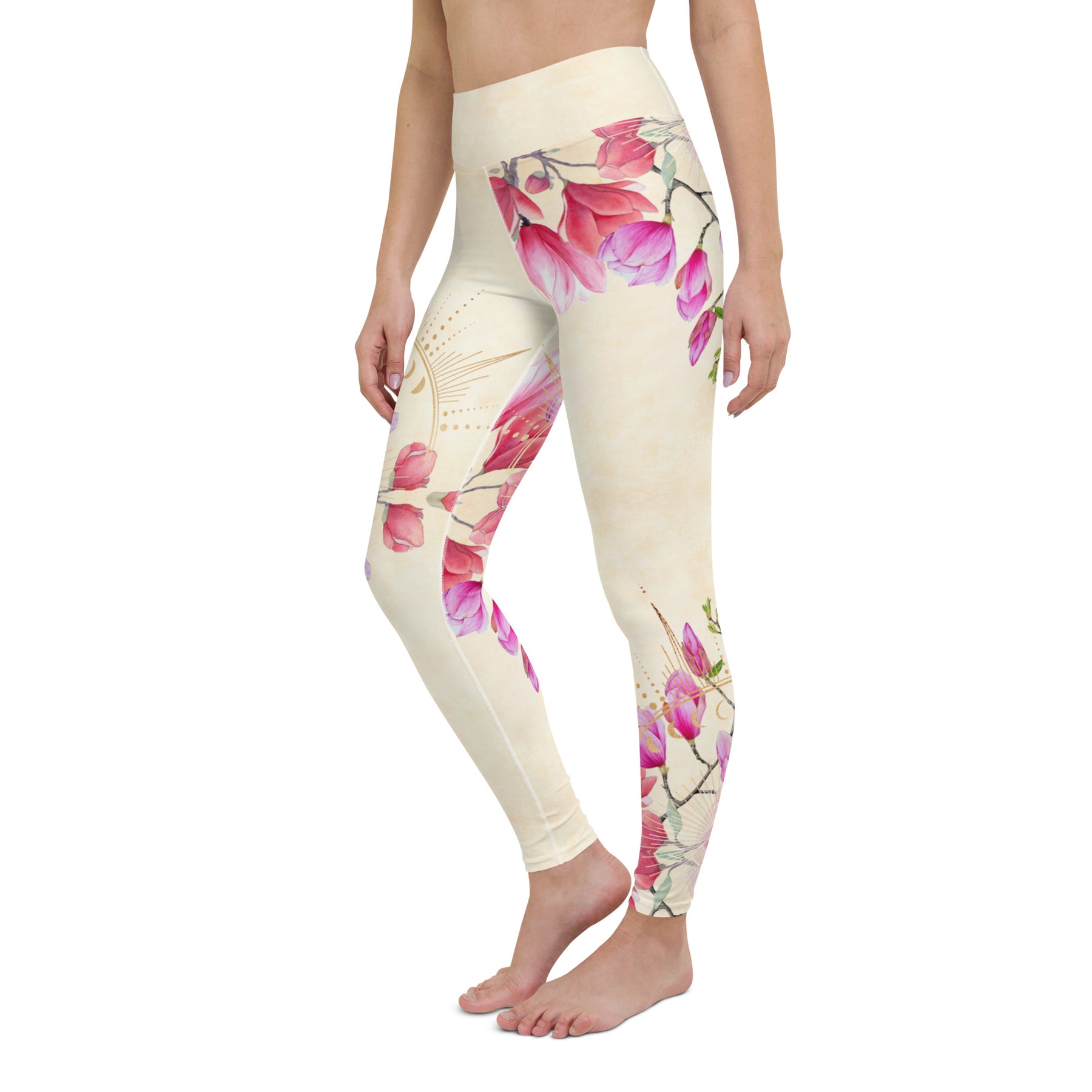 Goldene Magnolie asymmetrisch / Leggings