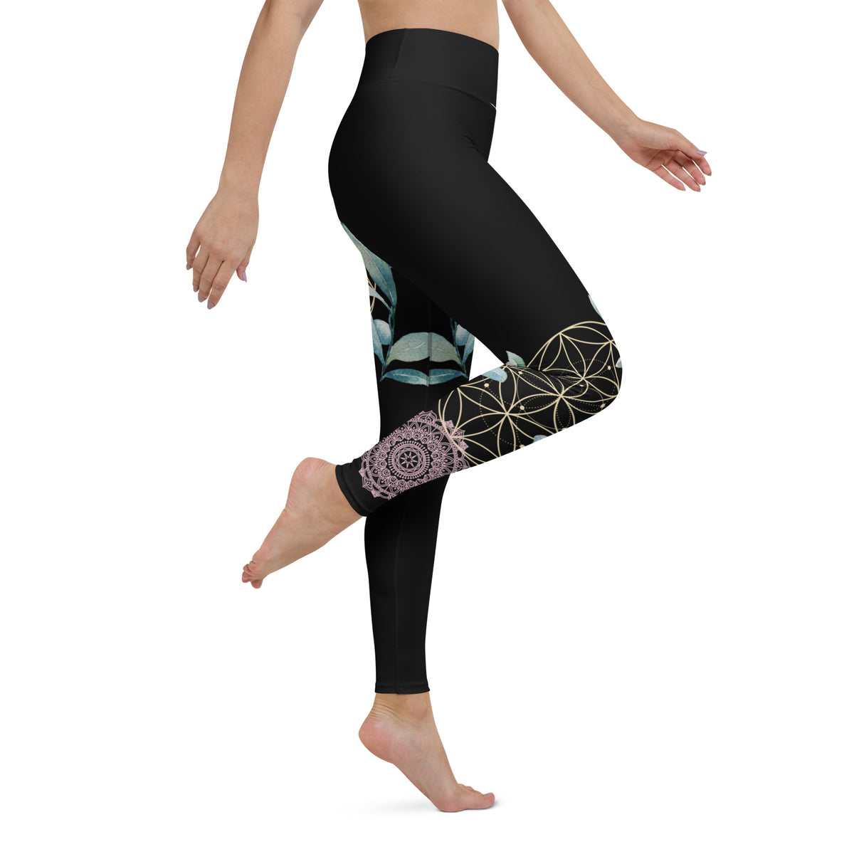Mandala Golden Bloom asymmetrisch / Leggings