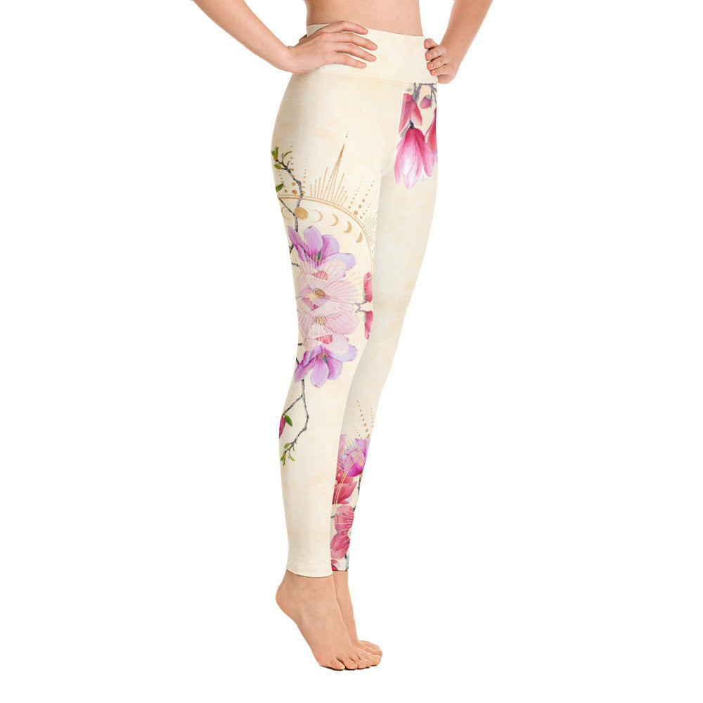 Goldene Magnolie asymmetrisch / Leggings