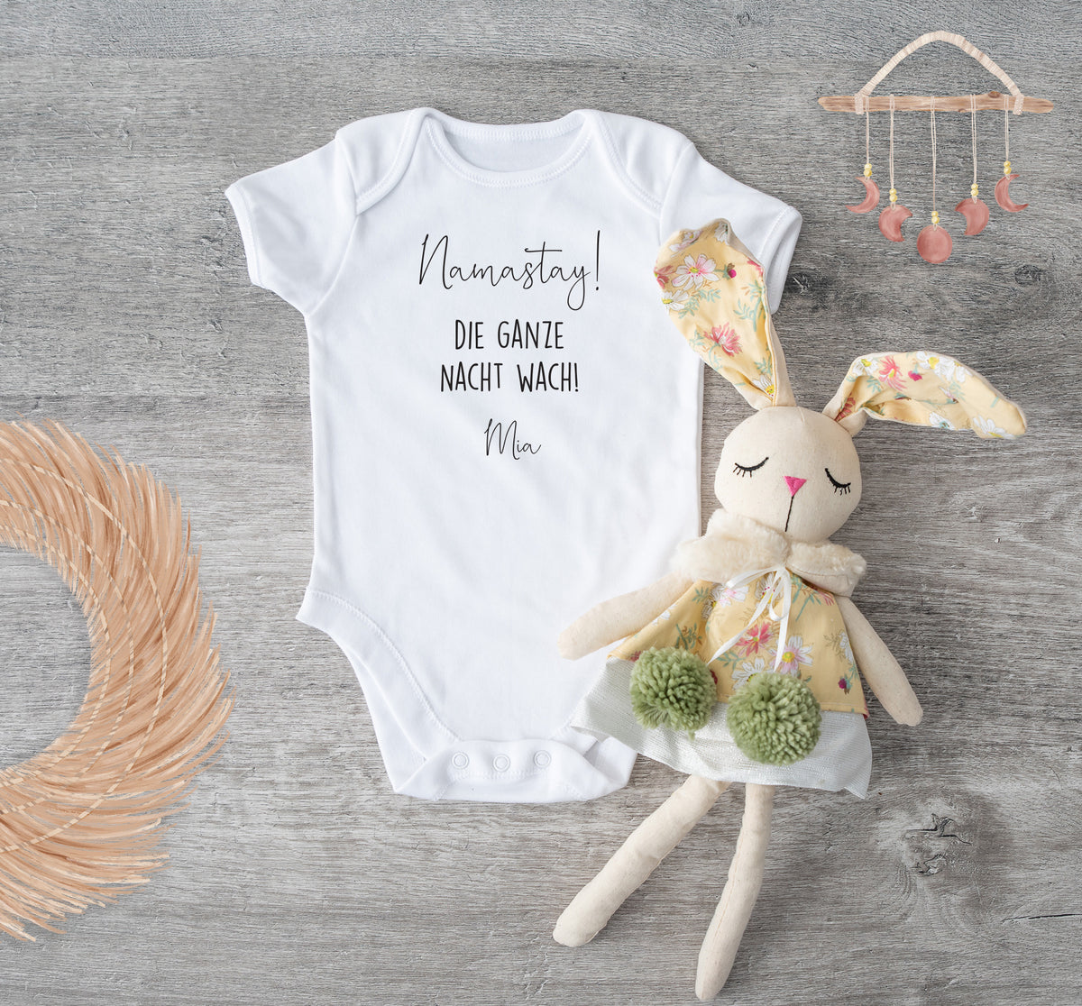 Nacht wach / Baby Bio-Kurzarm-Body