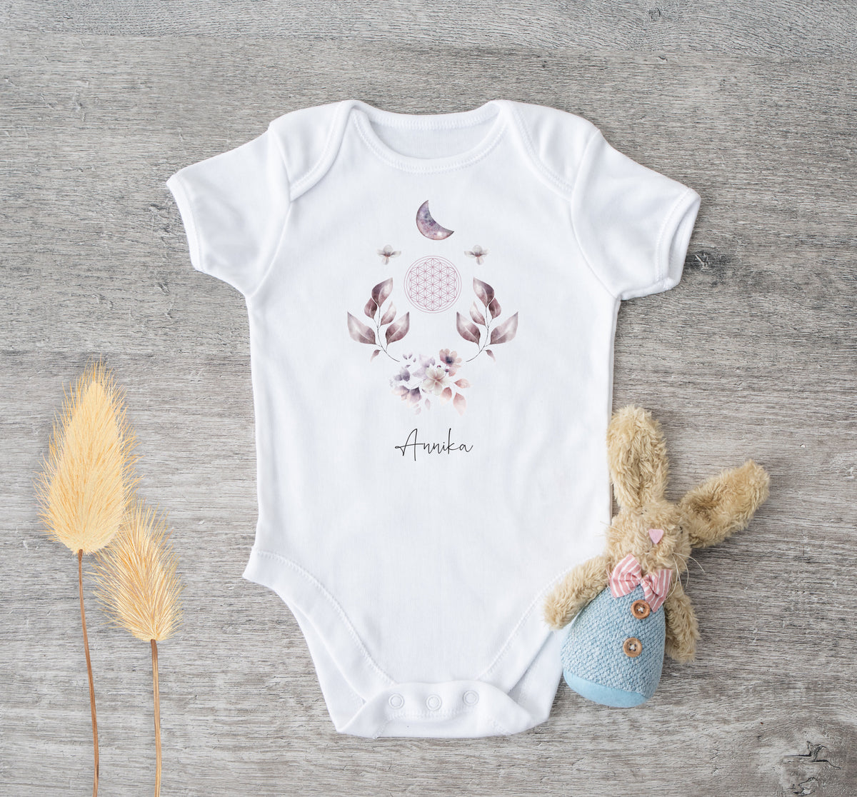 Mondblume / Baby Bio-Kurzarm-Body