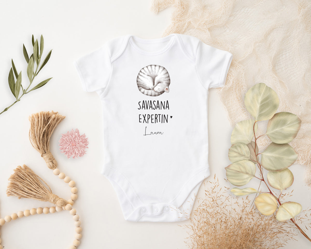 Savasana Expertin / Baby Bio-Kurzarm-Body