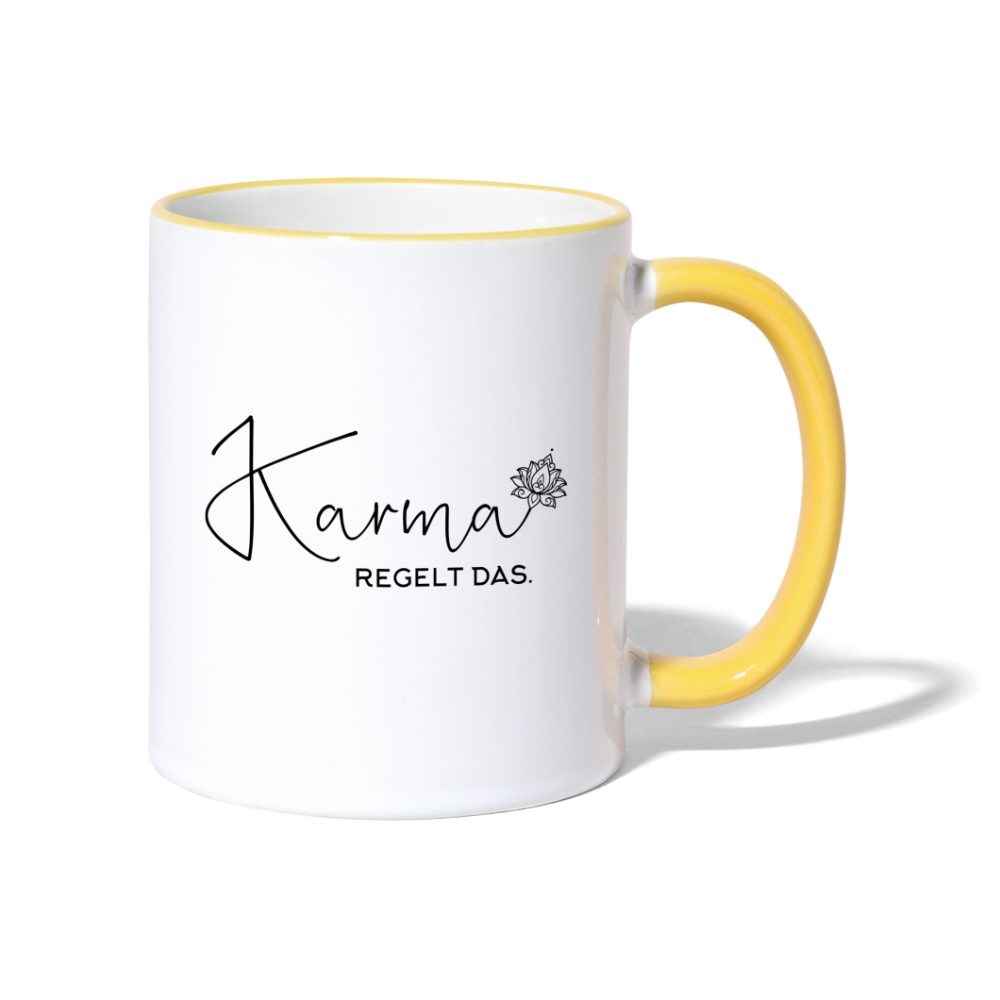 Karma / Tasse - Weiß/Gelb
