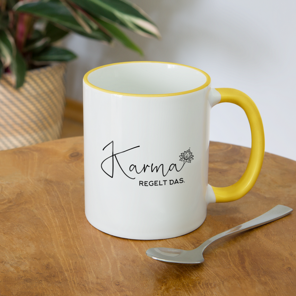 Karma / Tasse - Weiß/Gelb