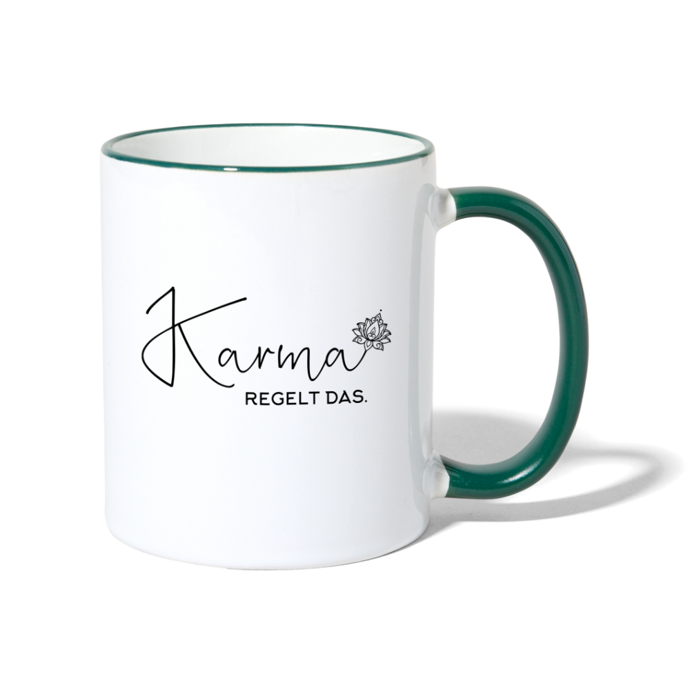 Karma / Tasse - Weiß/Dunkelgrün