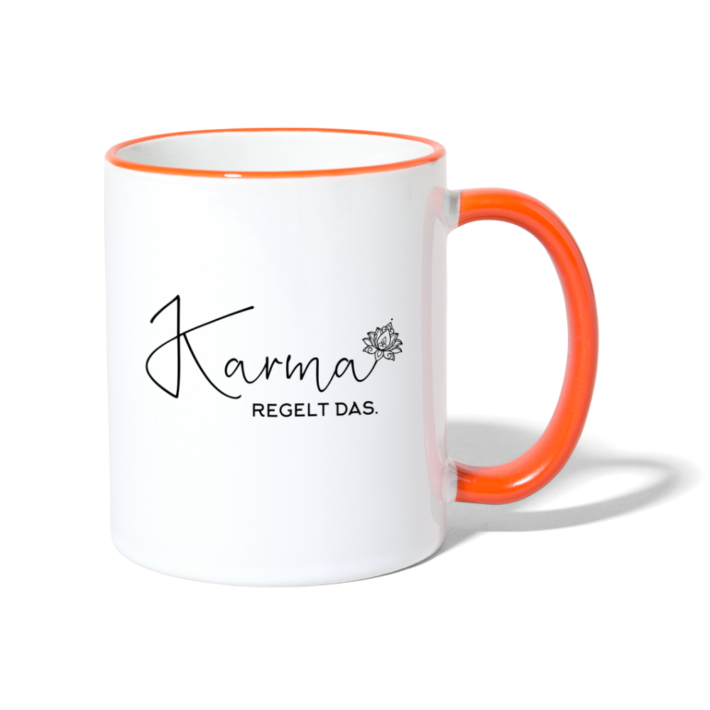 Karma / Tasse - Weiß/Orange