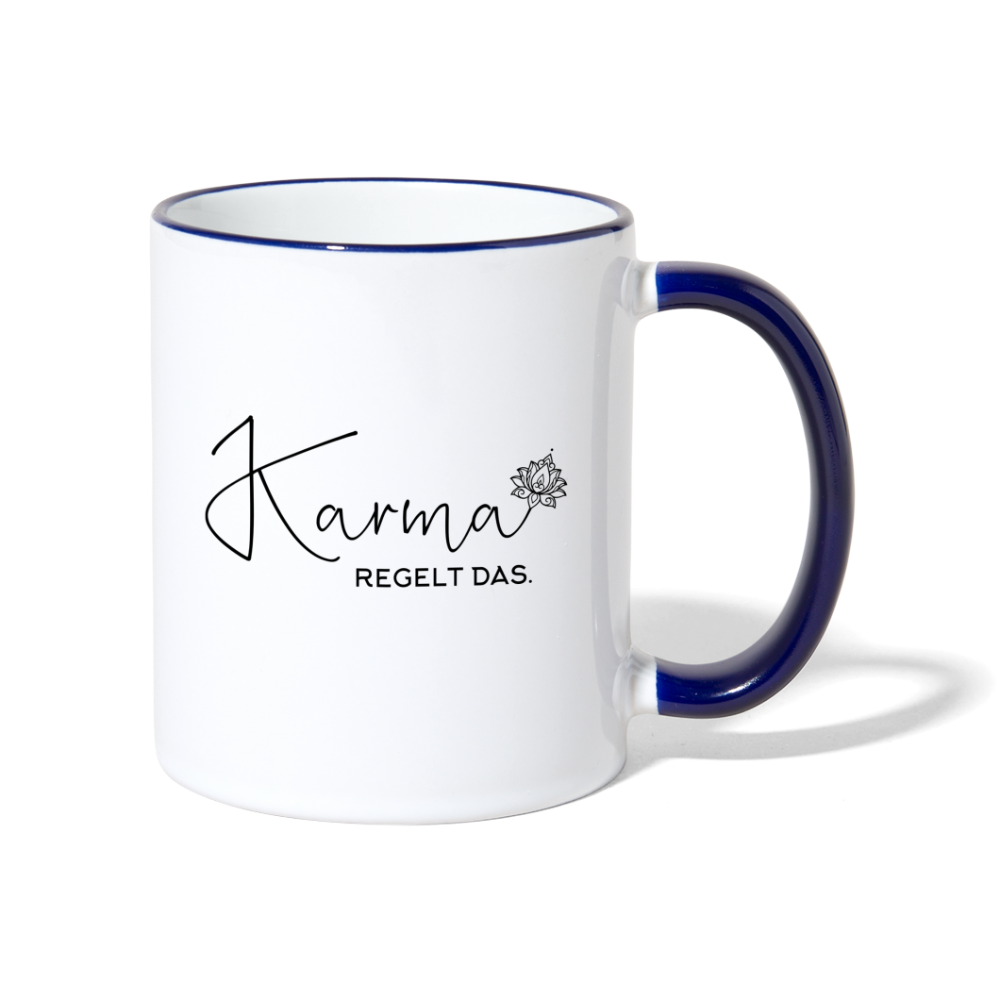 Karma / Tasse - Weiß/Kobaltblau