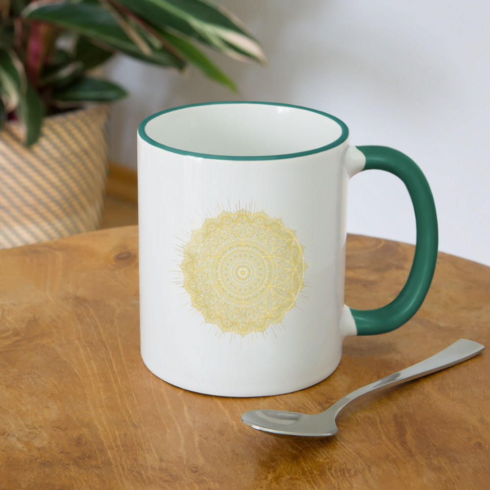 Magic Mandala / Tasse - Weiß/Dunkelgrün