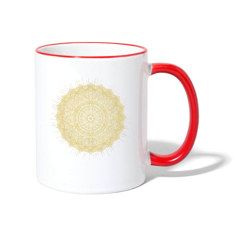 Magic Mandala / Tasse - Weiß/Rot