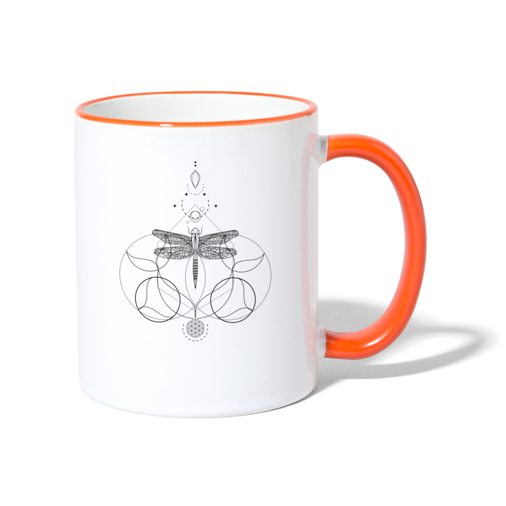 Libelle / Tasse - Weiß/Orange