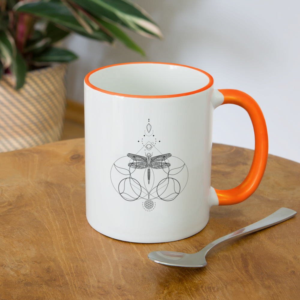 Libelle / Tasse - Weiß/Orange