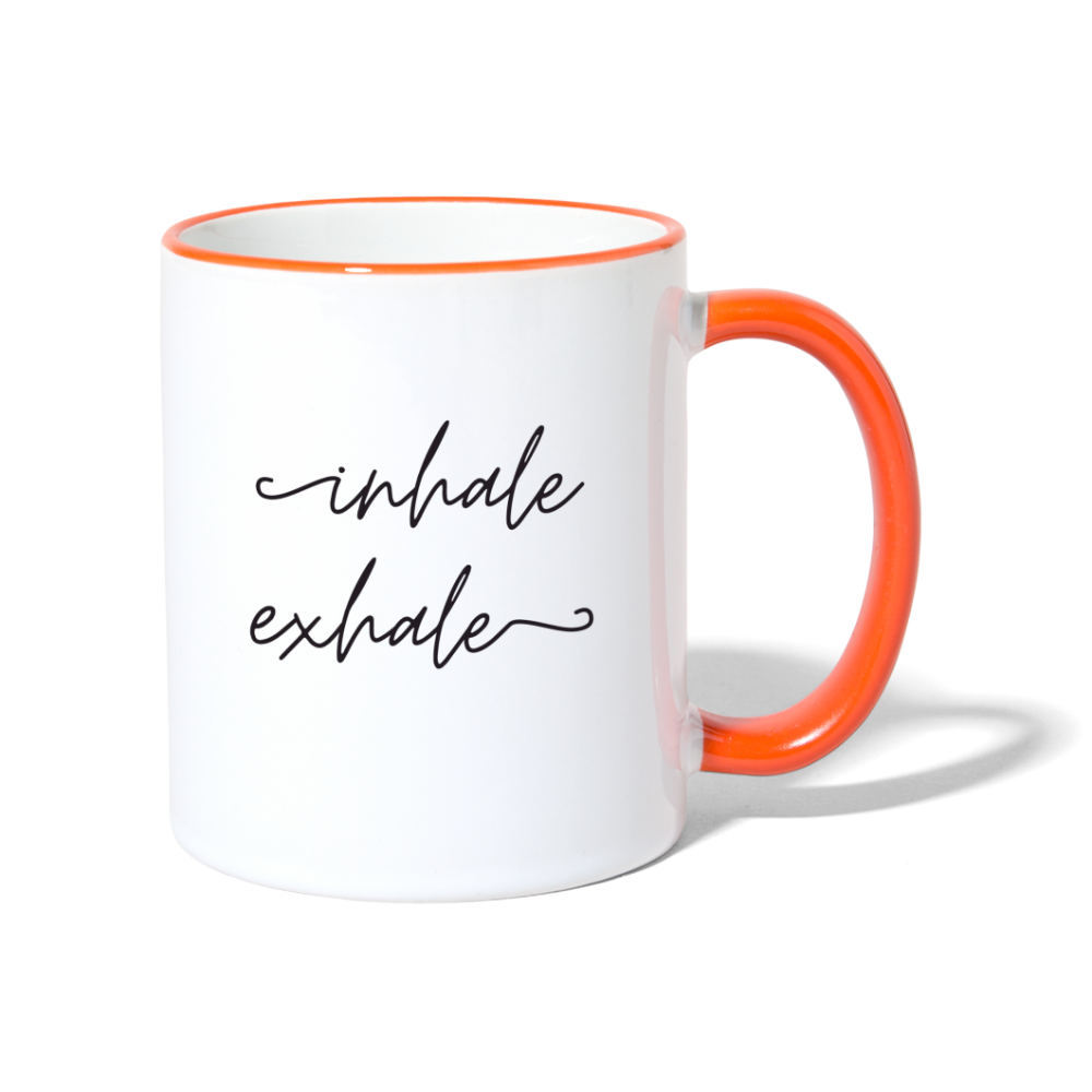 Geometrie Bloom/ Tasse - Weiß/Orange