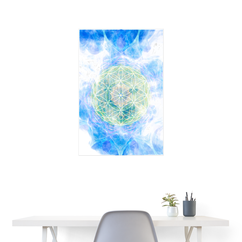 Cosmic Flower / Poster - weiß