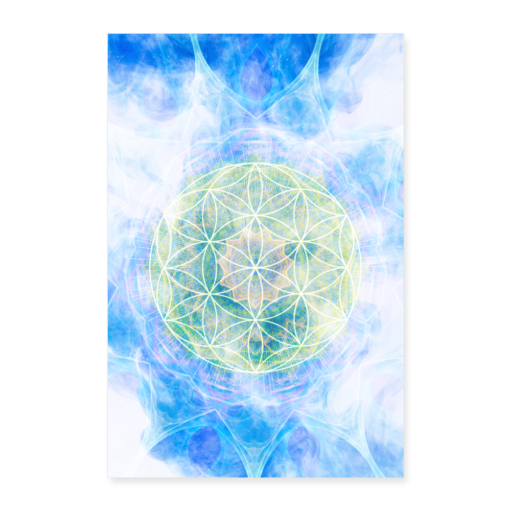Cosmic Flower / Poster - weiß