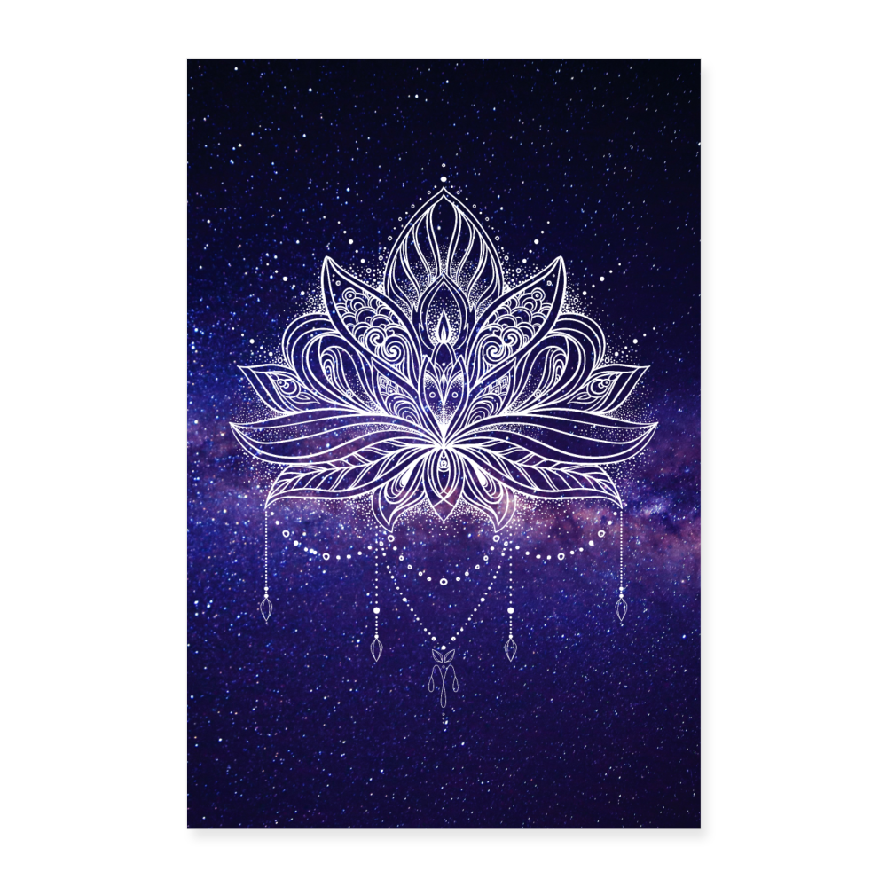 Lotus Tattoo / Poster - weiß