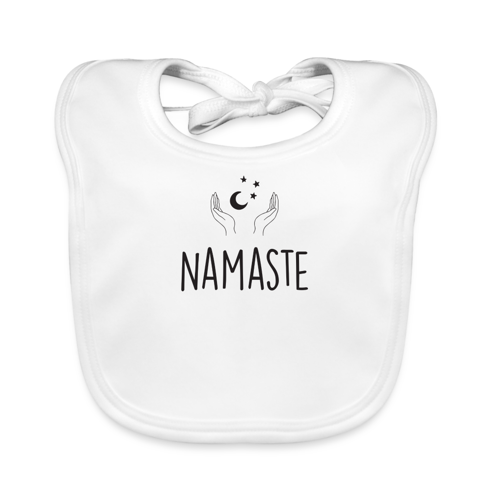 Namaste / Baby Bio-Lätzchen - weiß