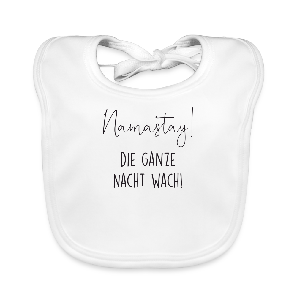 Nacht wach / Baby Bio-Lätzchen - weiß