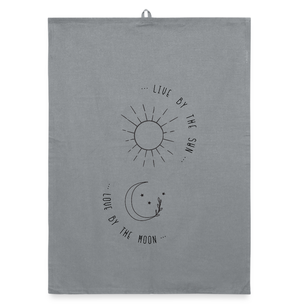 Sun Moon / Organic Geschirrtuch - Grau