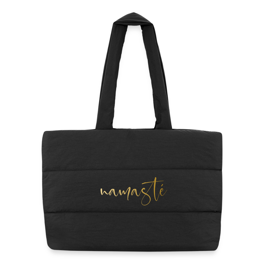 Namaste / Gesteppter Shopper - Schwarz