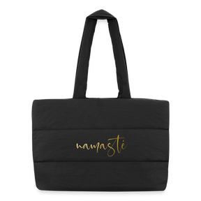 Namaste / Gesteppter Shopper - Schwarz