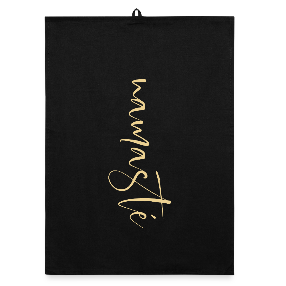 Namaste / Organic Geschirrtuch - Schwarz