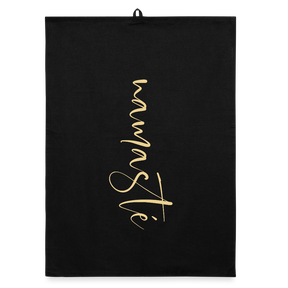 Namaste / Organic Geschirrtuch - Schwarz