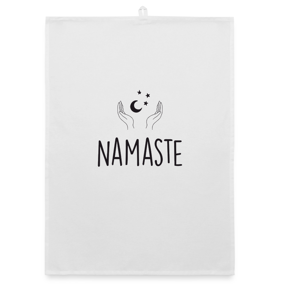Namaste Hands / Organic Geschirrtuch - Weiß