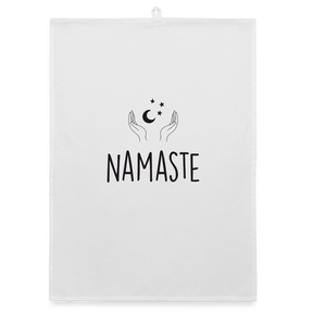 Namaste Hands / Organic Geschirrtuch - Weiß