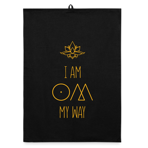 Om My Way / Organic Geschirrtuch - Schwarz