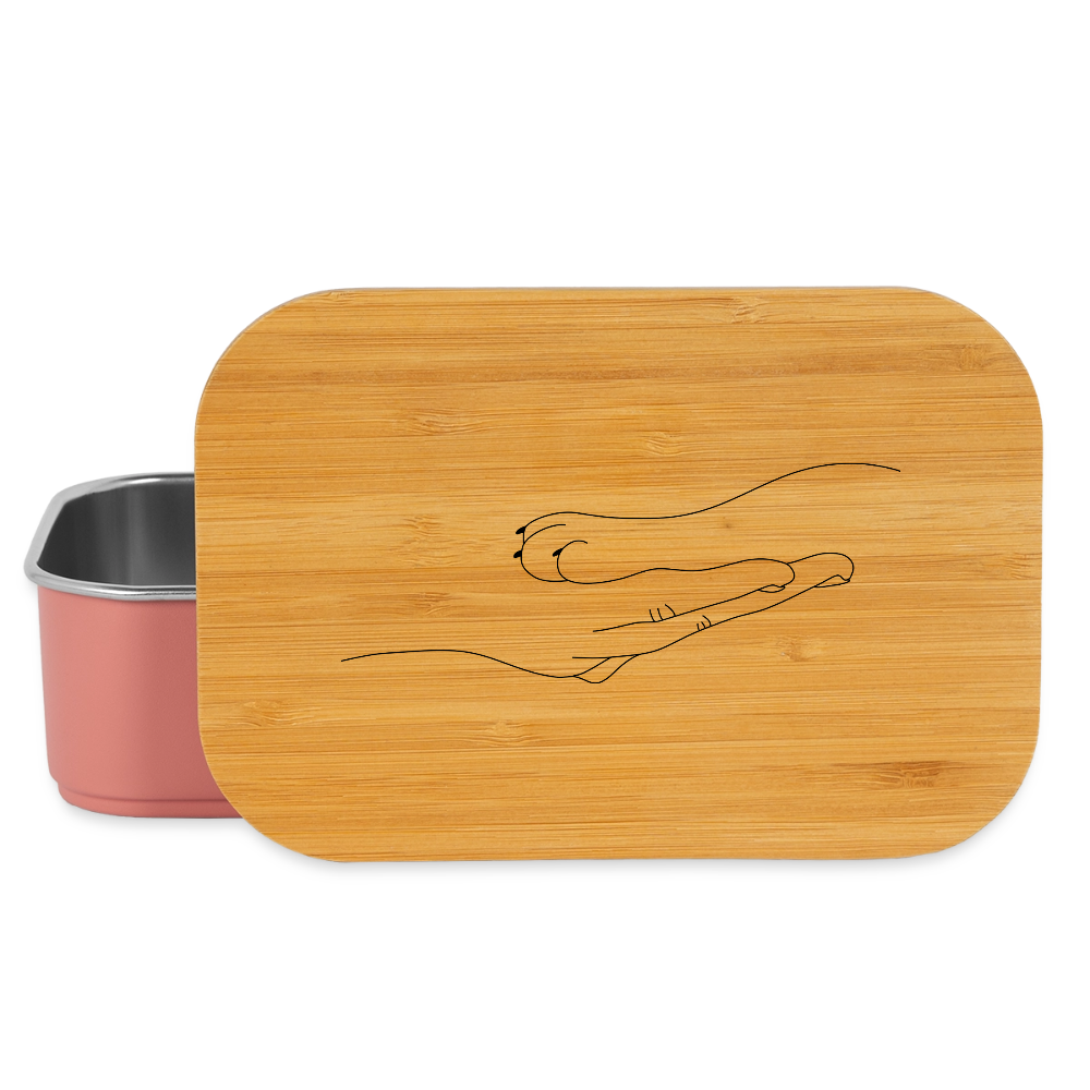 Katzenpfote-Menschenhand / Lunch Box - Hellrosa
