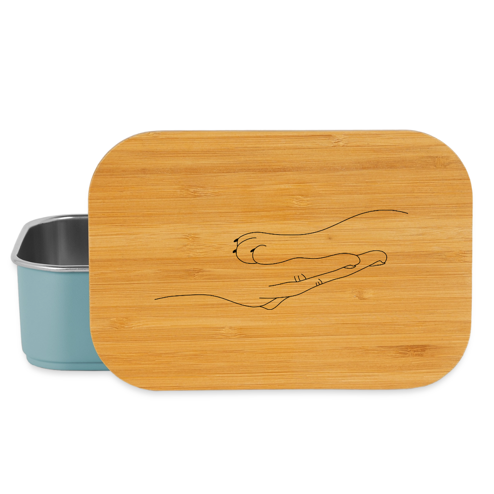 Katzenpfote-Menschenhand / Lunch Box - Hellblau