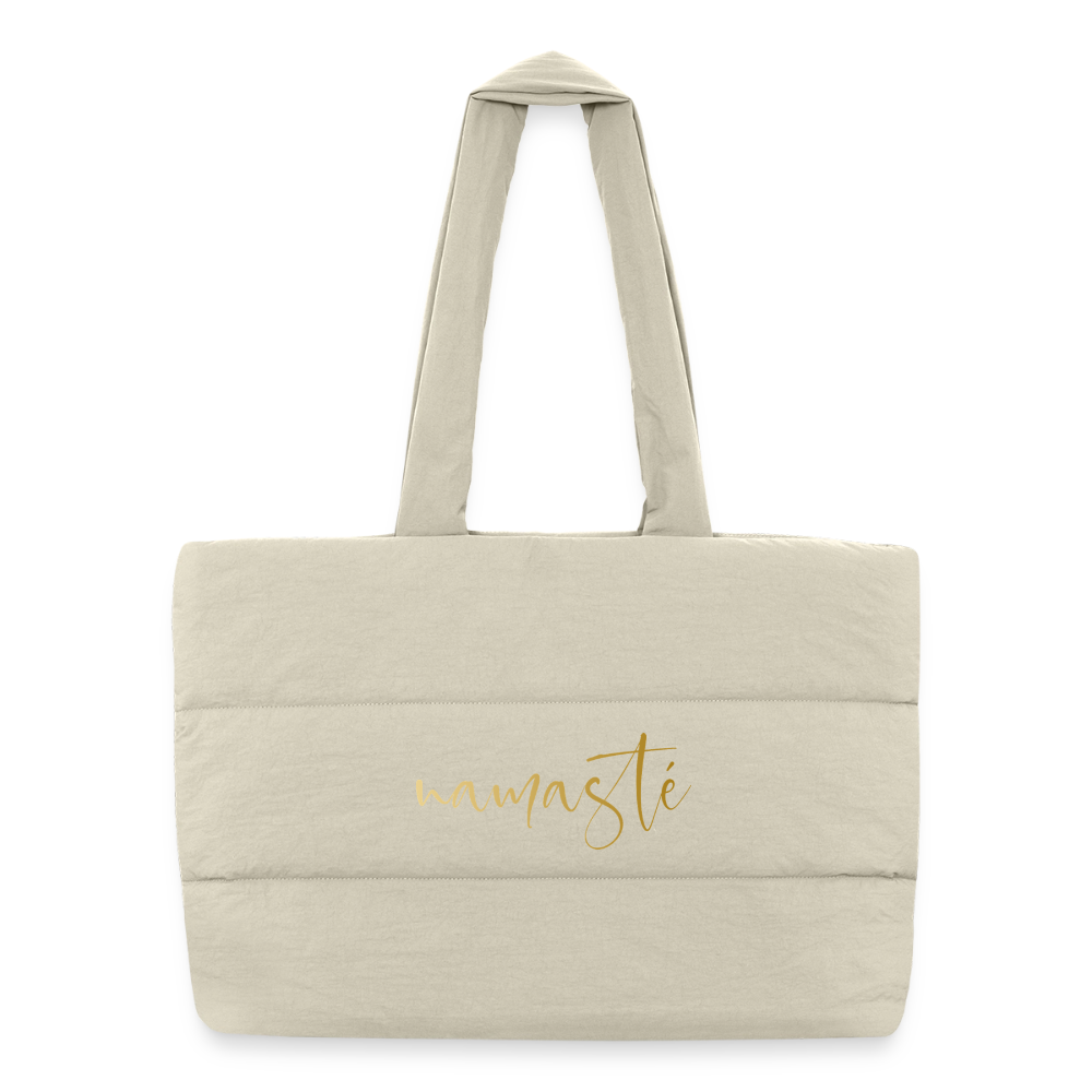 Namaste / Gesteppter Shopper - Naturweiß