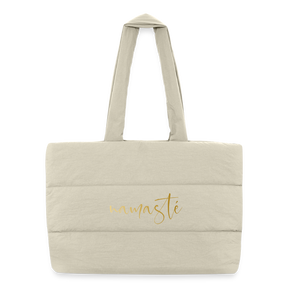 Namaste / Gesteppter Shopper - Naturweiß