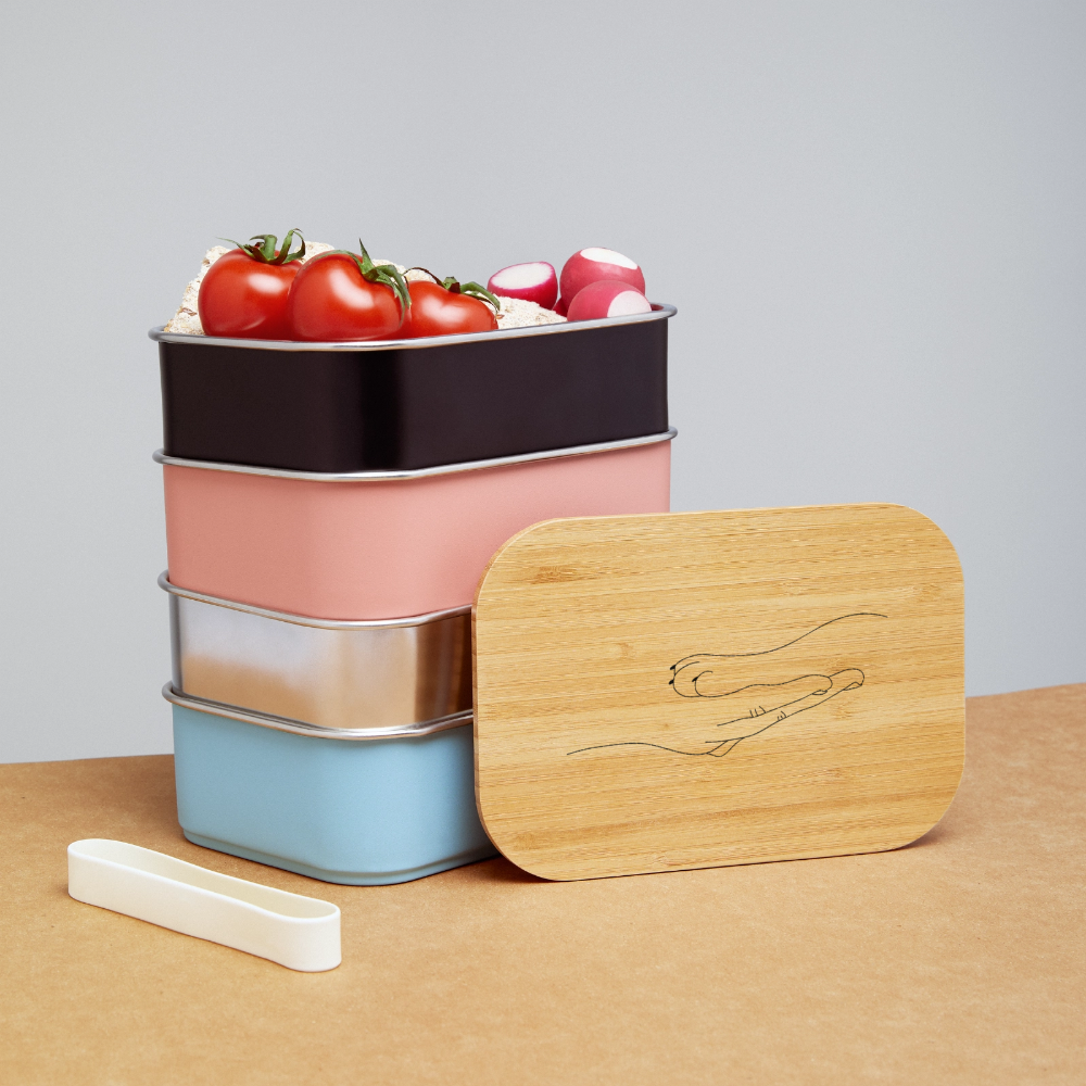 Katzenpfote-Menschenhand / Lunch Box - Silber