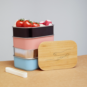 Katzenpfote-Menschenhand / Lunch Box - Silber