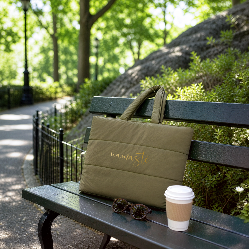 Namaste / Gesteppter Shopper - safari Green
