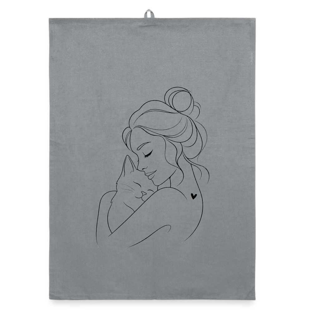 Catlove Cuddle / Organic Geschirrtuch - Grau
