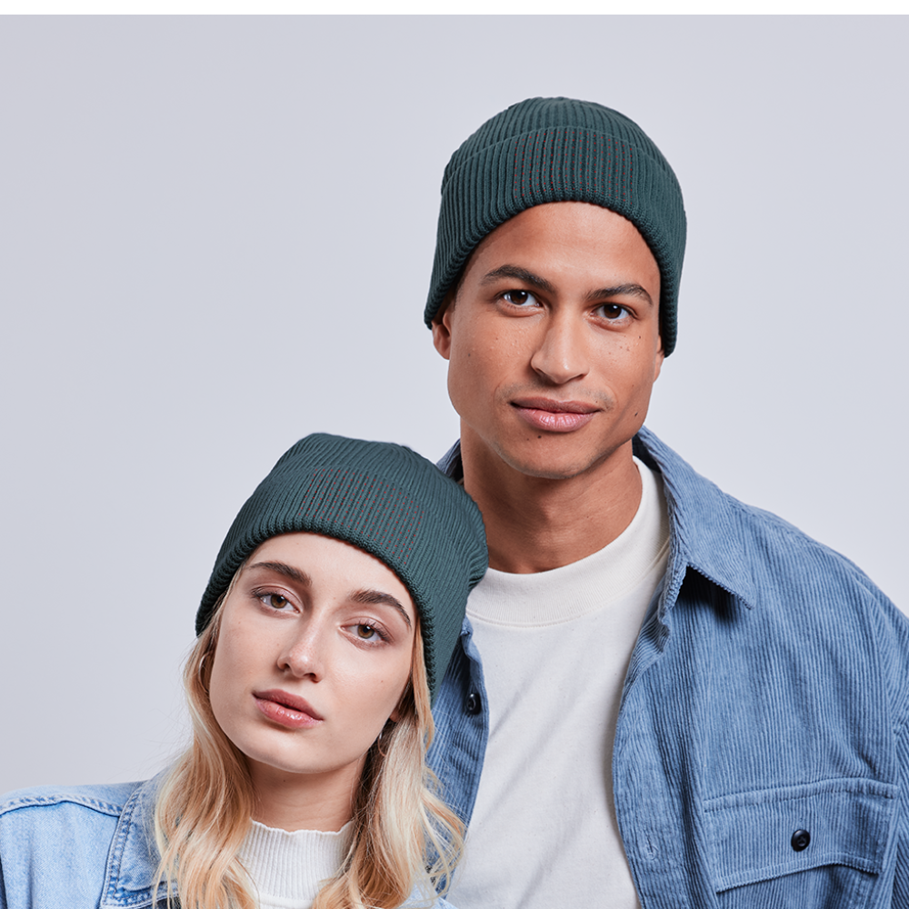 Stanley/Stella Unisex Bio FISHERMAN BEANIE - Dunkles Petrol