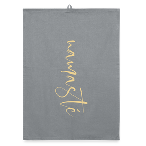 Namaste / Organic Geschirrtuch - Grau