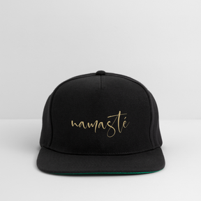 Snapback Cap / Namaste - Schwarz/Schwarz