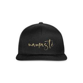 Snapback Cap / Namaste - Schwarz/Schwarz