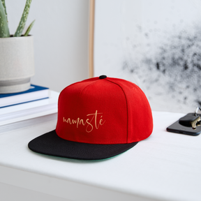 Snapback Cap / Namaste - Rot/Schwarz